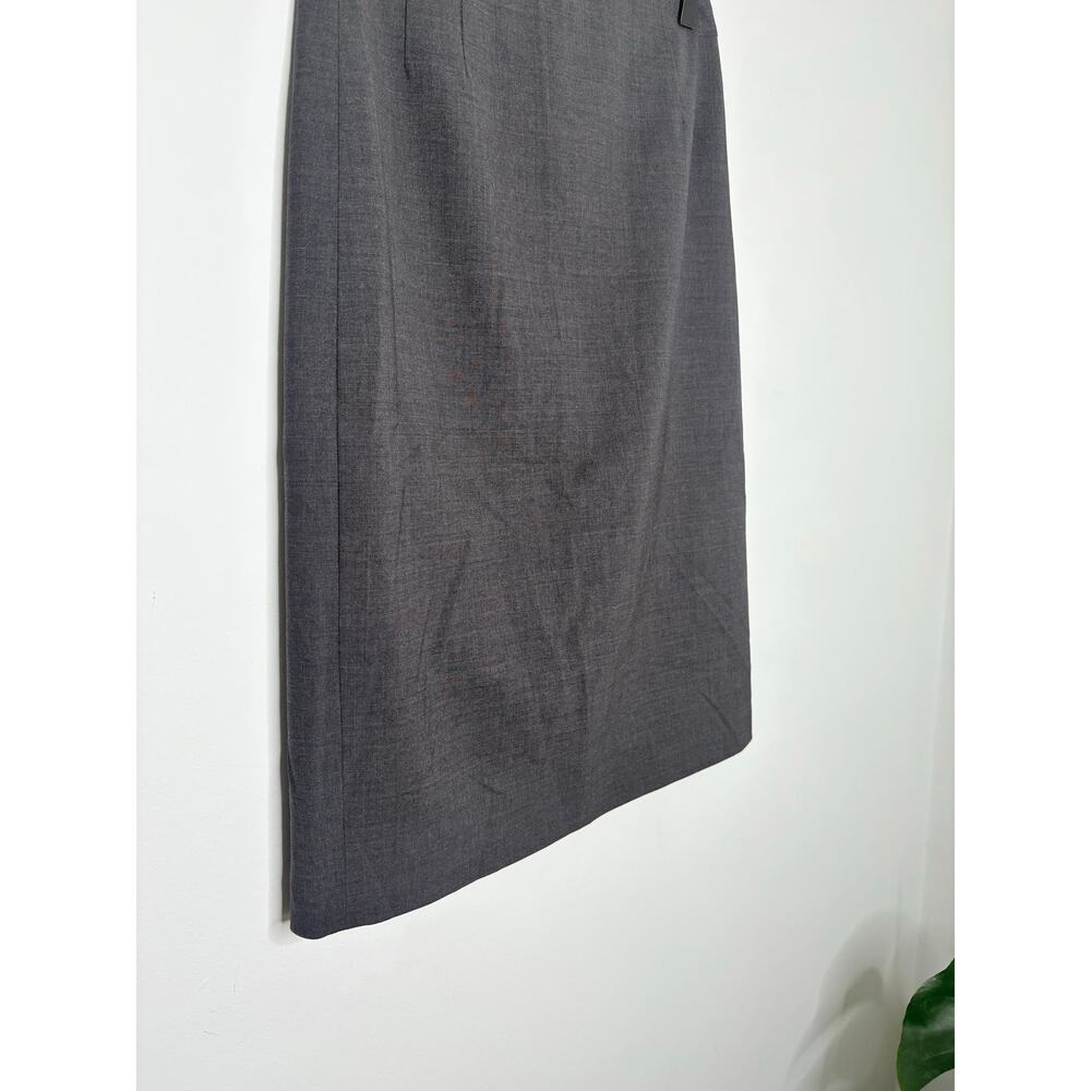 MM Lafleur The Cobble Hill Gray Wool Skirt Size 4 Melange Straight Pencil - Picture 6 of 12